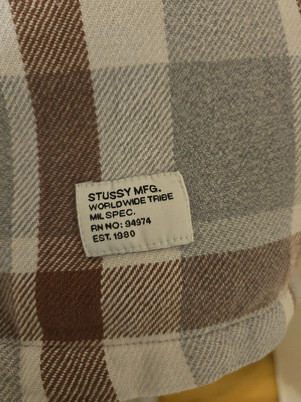 Stüssy Quilted Plaid Overshirt Jacket – Size Large